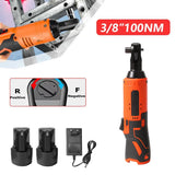 Tournevis Électrique Rechargeable Sans Fil, Vis de Retrait, Écrou, Outils de Réparation de Voiture, Cliquet à Angle Droit, 3/8