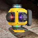 Niveau laser professionnel 4D à 16 lignes, affichage automatique de la puissance à 360° (horizontal et vertical), faisceau vert.
