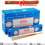 Encens Satya Original 180g Fabriqué en Inde Myrrhe Palo Santo Namaste Méditation Karma Aaruda Sauge Blanche Bois de Santal Sandalo Champa Arbre de Vie Nirvana Mirra Copal Scellé en usine Désodorisant thérapeutique relaxant