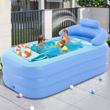 Baignoire gonflable pliable avec pompe à air électrique pour adultes, bébés et enfants, idéale pour la piscine et le spa. Dossier et accoudoirs inclus.