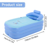 Baignoire gonflable pliable avec pompe à air électrique pour adultes, bébés et enfants, idéale pour la piscine et le spa. Dossier et accoudoirs inclus.