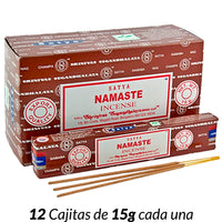 Encens Satya Original 180g Fabriqué en Inde Myrrhe Palo Santo Namaste Méditation Karma Aaruda Sauge Blanche Bois de Santal Sandalo Champa Arbre de Vie Nirvana Mirra Copal Scellé en usine Désodorisant thérapeutique relaxant
