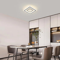 Plafonnier carré moderne à LED blanche, plafonnier LED en acrylique 42W pour chambre à coucher, salon, couloir, salle de bain, cuisine