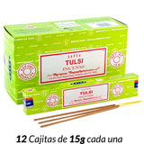 Encens Satya Original 180g Fabriqué en Inde Myrrhe Palo Santo Namaste Méditation Karma Aaruda Sauge Blanche Bois de Santal Sandalo Champa Arbre de Vie Nirvana Mirra Copal Scellé en usine Désodorisant thérapeutique relaxant