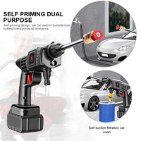 50Bar 200W Wireless High Pressure Car Wash Washer Gun 30000mAh Battery Foam Generator Water Gun Cleaner Car Washing Machine