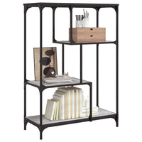 Bibliothèque Bois et Acier 81x36x115 cm