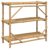 Bibliothèques en bambou 3 niveaux 100x40x90 cm