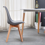 Un ensemble de 6 chaises de salle à manger médiévales nordiques, siège rembourré en PU, pieds en bois de hêtre, chaises de bureau pour salle à manger, chambre à coucher, balcon, Restaurant