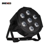 SHEHDS-Éclairage de Scène pio LED, 7x12W, RGBW/7x18W, RGBWA + UV, Prise Mobile, Ventilateur Ultra-Silencieux, ixd'Anniversaire Familiale, Théâtre