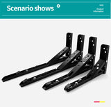 Supports d'étagère pliables KAK (lot de 2) en acier inoxydable robuste, pour un gain de place sur table ou plan de travail. Support de montage facile à monter soi-même.