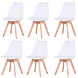 Un ensemble de 6 chaises de salle à manger médiévales nordiques, siège rembourré en PU, pieds en bois de hêtre, chaises de bureau pour salle à manger, chambre à coucher, balcon, Restaurant