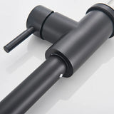 Robinet de cuisine extractible en argent, robinet de cuisine en Nickel à poignée unique, poignée monotrou, pulvérisateur pivotant, robinet mitigeur d'eau
