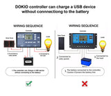 Dokio-Panneau solaire portable et pliable, 18V, 100/160/200/300 W, avec contrôleur 12V pour charger la batterie, adapté au camping