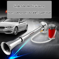Klaxon à Air de voiture 12V 24V, klaxon métallique Super fort, compresseur universel à trompette unique, klaxon Hertz 180 pour voiture, camion, Train, Moto