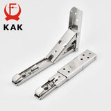 Supports d'étagère pliables KAK (lot de 2) en acier inoxydable robuste, pour un gain de place sur table ou plan de travail. Support de montage facile à monter soi-même.