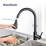 Robinet de cuisine extractible en argent, robinet de cuisine en Nickel à poignée unique, poignée monotrou, pulvérisateur pivotant, robinet mitigeur d'eau