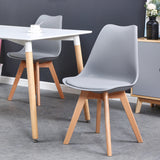 Un ensemble de 6 chaises de salle à manger médiévales nordiques, siège rembourré en PU, pieds en bois de hêtre, chaises de bureau pour salle à manger, chambre à coucher, balcon, Restaurant