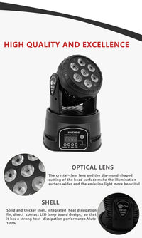 SHEHDS-Lumière LED à Tête Mobile pour ixMusicale Chang DJ, Discothèque, brev, 7x12W, RGBW/7x18W, 6 en 1