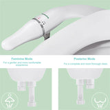 SAMODRA Bidet de toilette Ultra-mince, fixation de siège de toilette avec entrée en laiton, pression d'eau réglable, salle de bain, douche hygiénique