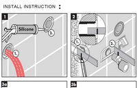 Robinet de douche thermostatique à affichage numérique noir, salle de bains, mitigeur de douche à pluie thermostatique à 4 voies, robinets, étagère et Bidet
