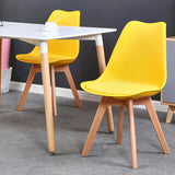 Un ensemble de 6 chaises de salle à manger médiévales nordiques, siège rembourré en PU, pieds en bois de hêtre, chaises de bureau pour salle à manger, chambre à coucher, balcon, Restaurant