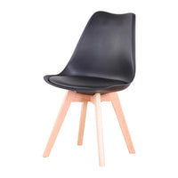 Un ensemble de 6 chaises de salle à manger médiévales nordiques, siège rembourré en PU, pieds en bois de hêtre, chaises de bureau pour salle à manger, chambre à coucher, balcon, Restaurant