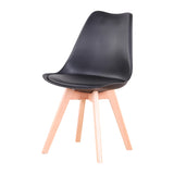 Un ensemble de 6 chaises de salle à manger médiévales nordiques, siège rembourré en PU, pieds en bois de hêtre, chaises de bureau pour salle à manger, chambre à coucher, balcon, Restaurant