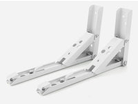 Supports d'étagère pliables KAK (lot de 2) en acier inoxydable robuste, pour un gain de place sur table ou plan de travail. Support de montage facile à monter soi-même.