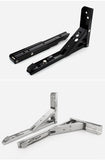 Supports d'étagère pliables KAK (lot de 2) en acier inoxydable robuste, pour un gain de place sur table ou plan de travail. Support de montage facile à monter soi-même.