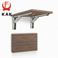 Supports d'étagère pliables KAK (lot de 2) en acier inoxydable robuste, pour un gain de place sur table ou plan de travail. Support de montage facile à monter soi-même.