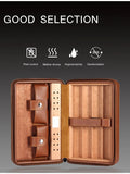 Boîte à cigares Portable, étui à cigares de voyage en cuir et bois de cèdre, boîte à cigares avec ou sans coupe, briquet Puro, ensemble d'accessoires