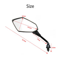 Universel 1 paire 8mm 10mm moto Scooter e-bike poignée barre fin rétroviseurs latéraux électromobile arrière côté convexe miroir