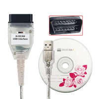 Meilleure vente pour BMW IN-PA Ediabas K + DCAN commutateur câble de Diagnostic OBDII pour BMW E46 K + CAN K CAN IN-PA FT232RL puce Interface USB