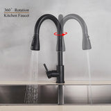 Robinet de cuisine extractible en argent, robinet de cuisine en Nickel à poignée unique, poignée monotrou, pulvérisateur pivotant, robinet mitigeur d'eau