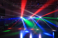 Mini projecteur LED RGBW 8x3W à tête mobile, faisceau araignée, éclairage de scène DMX 512, idéal pour DJ, boîtes de nuit et soirées.