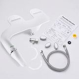 SAMODRA Bidet de toilette Ultra-mince, fixation de siège de toilette avec entrée en laiton, pression d'eau réglable, salle de bain, douche hygiénique
