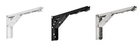 Supports d'étagère pliables KAK (lot de 2) en acier inoxydable robuste, pour un gain de place sur table ou plan de travail. Support de montage facile à monter soi-même.