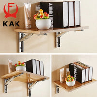 Supports d'étagère pliables KAK (lot de 2) en acier inoxydable robuste, pour un gain de place sur table ou plan de travail. Support de montage facile à monter soi-même.