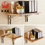 Supports d'étagère pliables KAK (lot de 2) en acier inoxydable robuste, pour un gain de place sur table ou plan de travail. Support de montage facile à monter soi-même.
