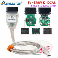 Meilleure vente pour BMW IN-PA Ediabas K + DCAN commutateur câble de Diagnostic OBDII pour BMW E46 K + CAN K CAN IN-PA FT232RL puce Interface USB