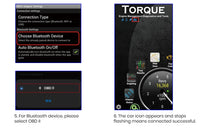 Junsun Scanner automatique mini ELM327 Bluetooth OBD2 adaptateur outil de Diagnostic de voiture outil de numérisation