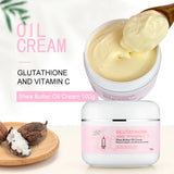 AILKE crème blanchissante et éclaircissante, adaptée au visage et au corps, huile de beurre de karité naturelle Intense hydratante réparation peau craquelée