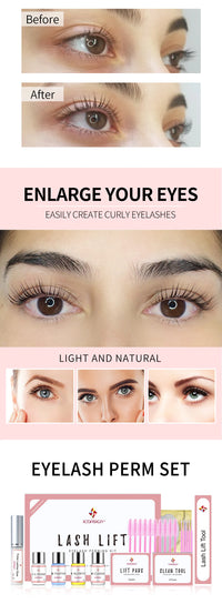 ICONSIGN – Kit de levage de cils, Version améliorée, durée de 6 à 8 semaines, rehausseur de cils, outils de maquillage