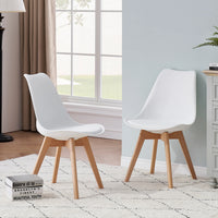 Un ensemble de 6 chaises de salle à manger médiévales nordiques, siège rembourré en PU, pieds en bois de hêtre, chaises de bureau pour salle à manger, chambre à coucher, balcon, Restaurant