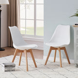 Un ensemble de 6 chaises de salle à manger médiévales nordiques, siège rembourré en PU, pieds en bois de hêtre, chaises de bureau pour salle à manger, chambre à coucher, balcon, Restaurant