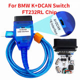 Meilleure vente pour BMW IN-PA Ediabas K + DCAN commutateur câble de Diagnostic OBDII pour BMW E46 K + CAN K CAN IN-PA FT232RL puce Interface USB