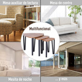 Tables basses modernes avec pieds en métal, table d'appoint accent, salle de bain, MCOM 3