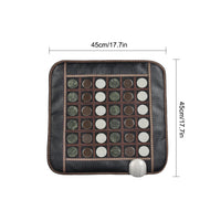 Tapis de massage chauffant pour les pieds, thérapie infrarouge, massage du dos et de la nuque, couverture électrique, coussin thermique en pierre de jade naturelle pour soulager la douleur