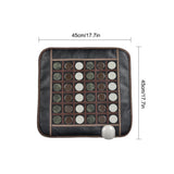 Tapis de massage chauffant pour les pieds, thérapie infrarouge, massage du dos et de la nuque, couverture électrique, coussin thermique en pierre de jade naturelle pour soulager la douleur