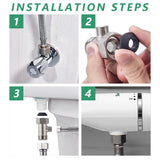 SAMODRA Bidet de toilette Ultra-mince, fixation de siège de toilette avec entrée en laiton, pression d'eau réglable, salle de bain, douche hygiénique